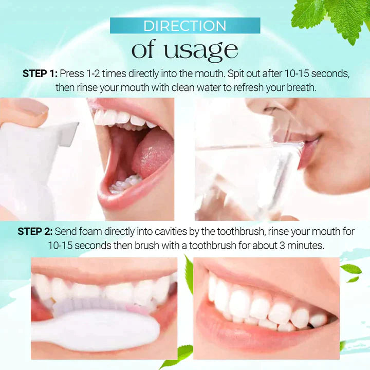 TEETH WHITENING FOAM (BUY 1 GET 1 FREE)