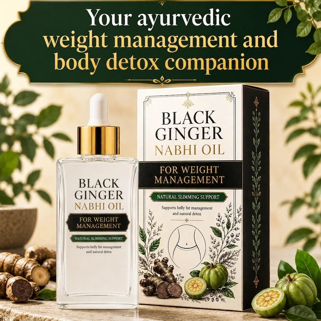Black Ginger Nabhi Oil - Weight Management | Body Detoxification