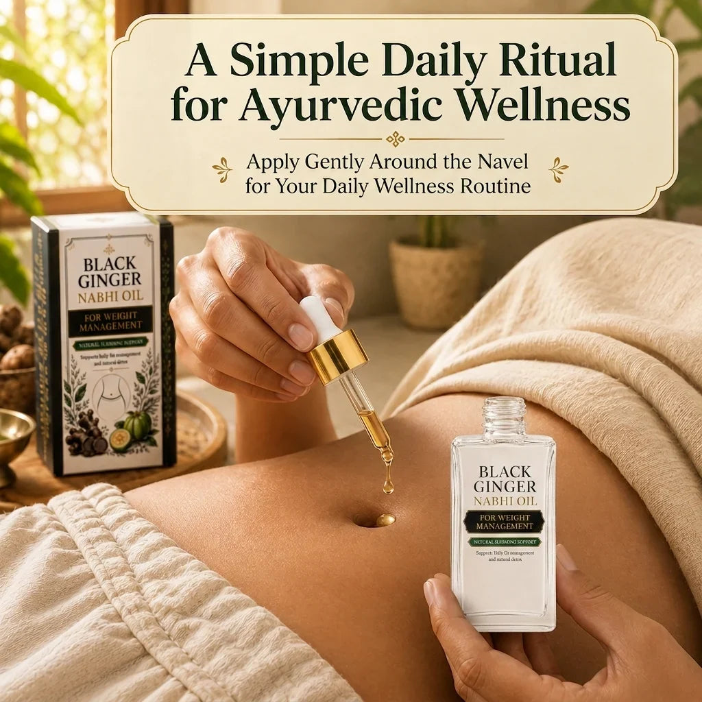 Black Ginger Nabhi Oil - Weight Management | Body Detoxification